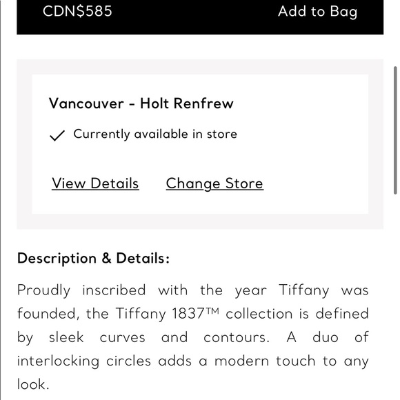 Tiffany & Co 1837 Interlocking Circles Necklace- Silver, Professionally cleaned - Picture 5 of 6